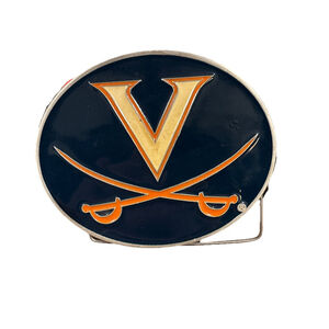 Vintage University Of Virginia Bergamot Belt Buckle Large